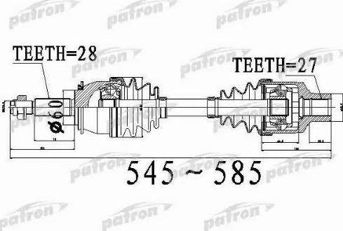 Patron PDS0534 - Приводний вал avtolavka.club