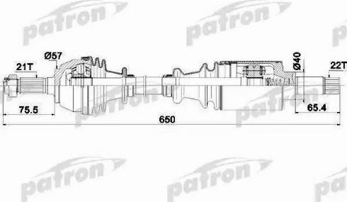 Patron PDS0040 - Приводний вал avtolavka.club