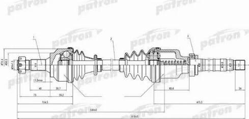 Patron PDS0069 - Приводний вал avtolavka.club