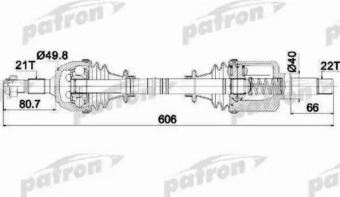 Patron PDS0080 - Приводний вал avtolavka.club