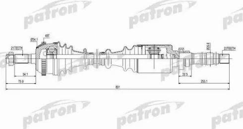 Patron PDS0072 - Приводний вал avtolavka.club