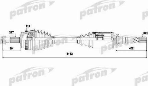 Patron PDS0138 - Приводний вал avtolavka.club