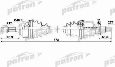 Patron PDS0126 - Приводний вал avtolavka.club