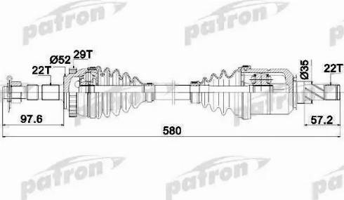 Patron PDS0347 - Приводний вал avtolavka.club