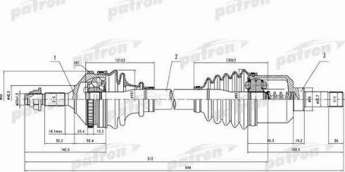 Patron PDS0389 - Приводний вал avtolavka.club