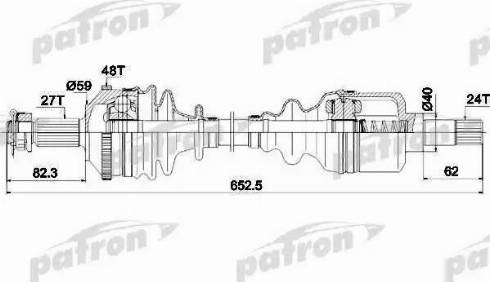 Patron PDS0335 - Приводний вал avtolavka.club