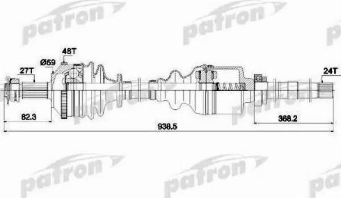 Patron PDS0336 - Приводний вал avtolavka.club