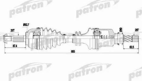 Patron PDS0244 - Приводний вал avtolavka.club