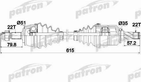 Patron PDS0285 - Приводний вал avtolavka.club