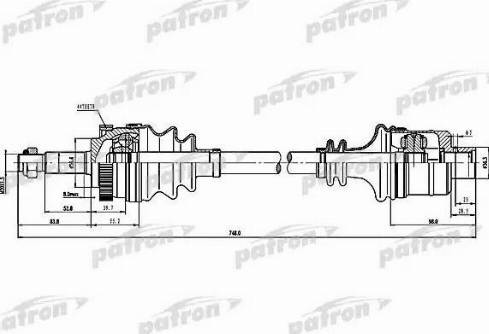 Patron PDS1595 - Приводний вал avtolavka.club