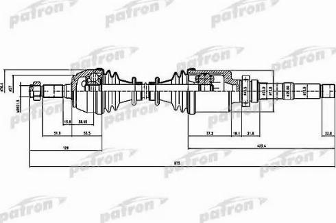 Patron PDS1063 - Приводний вал avtolavka.club