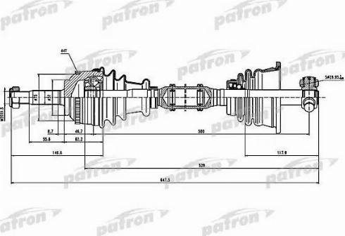 Patron PDS1115 - Приводний вал avtolavka.club