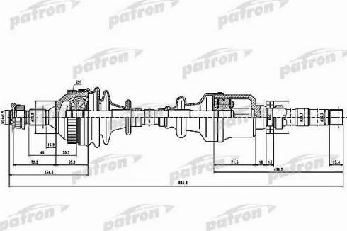 Patron PDS1137 - Приводний вал avtolavka.club