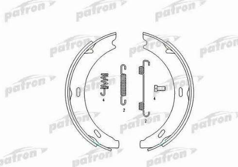 Patron PSP196 - Комплект гальм, ручник, парковка avtolavka.club