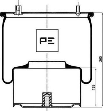 PE Automotive 084.064-72A - Кожух пневматичної ресори avtolavka.club