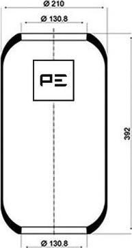 PE Automotive 084.007-70A - Кожух пневматичної ресори avtolavka.club