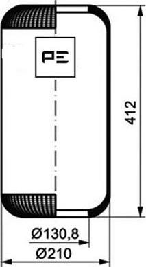 PE Automotive 084.033-70A - Кожух пневматичної ресори avtolavka.club