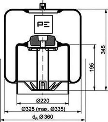 PE Automotive 084.115-72A - Кожух пневматичної ресори avtolavka.club