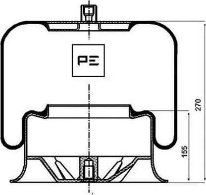 PE Automotive 084.111-71A - Кожух пневматичної ресори avtolavka.club