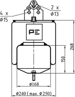 PE Automotive 084.306-71A - Кожух пневматичної ресори avtolavka.club