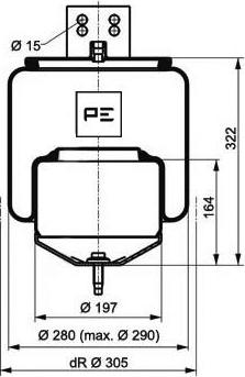 PE Automotive 084.264-72A - Кожух пневматичної ресори avtolavka.club