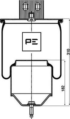 PE Automotive 084.263-72A - Кожух пневматичної ресори avtolavka.club