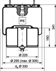 PE Automotive 084.281-71A - Кожух пневматичної ресори avtolavka.club