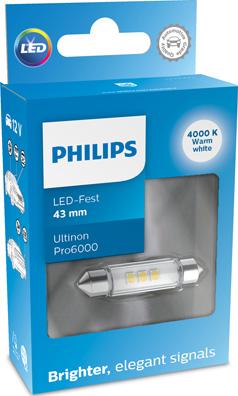 PHILIPS 11866WU60X1 - Лампа розжарювання, Освітлення салону avtolavka.club