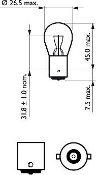 PHILIPS 12498CP - Лампа розжарювання, ліхтар покажчика повороту avtolavka.club