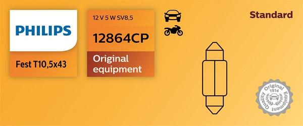 PHILIPS 12864CP - Лампа розжарювання, ліхтар освітлення номерного знака avtolavka.club