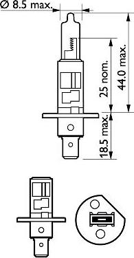 PHILIPS 12258PRC1 - Лампа розжарювання, фара дальнього світла avtolavka.club