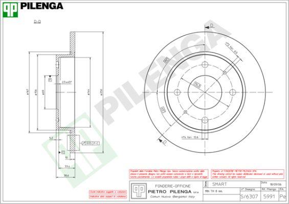 Pilenga 5991 - Гальмівний диск avtolavka.club