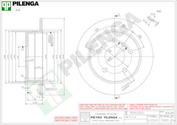 Pilenga 5905 - Гальмівний диск avtolavka.club