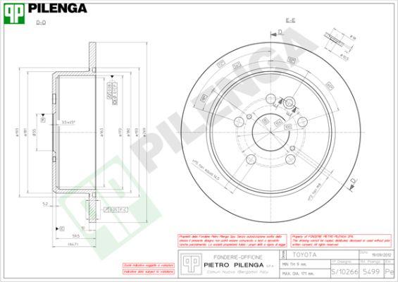 Pilenga 5499 - Гальмівний диск avtolavka.club