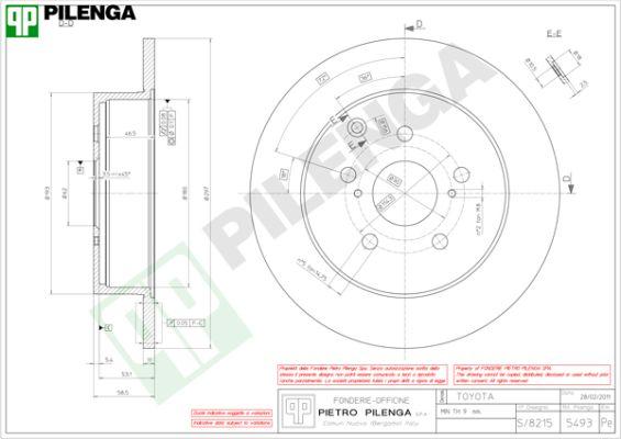 Pilenga 5493 - Гальмівний диск avtolavka.club