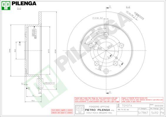 Pilenga 5492 - Гальмівний диск avtolavka.club