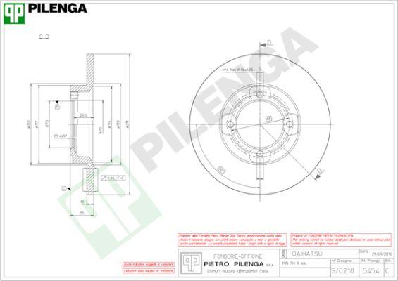 Pilenga 5454 - Гальмівний диск avtolavka.club