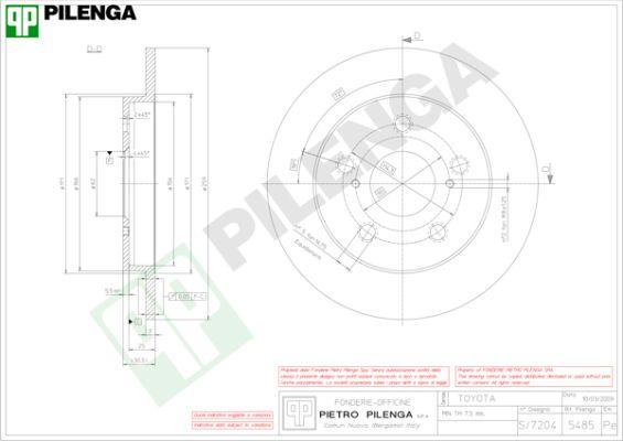 Pilenga 5485 - Гальмівний диск avtolavka.club