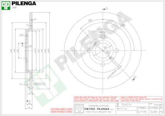 Pilenga 5486 - Гальмівний диск avtolavka.club