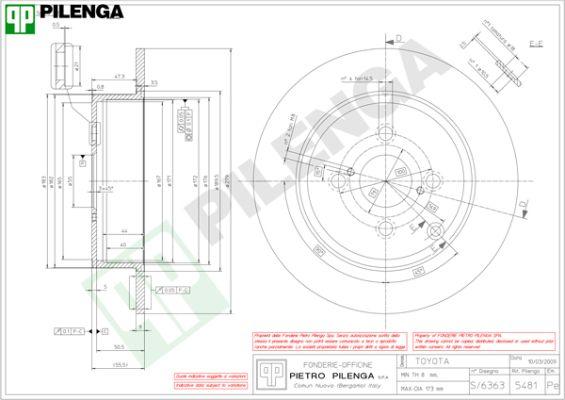 Pilenga 5481 - Гальмівний диск avtolavka.club