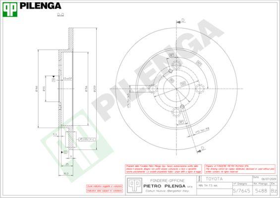 Pilenga 5488 - Гальмівний диск avtolavka.club