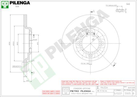 Pilenga 5505 - Гальмівний диск avtolavka.club