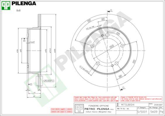 Pilenga 5609 - Гальмівний диск avtolavka.club