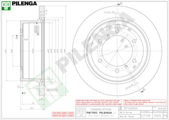 Pilenga 5605 - Гальмівний диск avtolavka.club