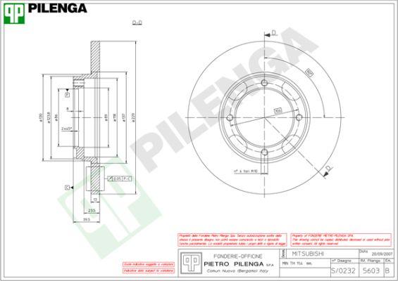 Pilenga 5603 - Гальмівний диск avtolavka.club