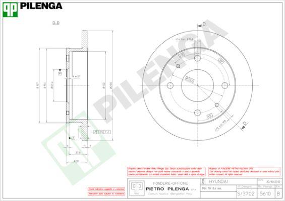 Pilenga 5610 - Гальмівний диск avtolavka.club