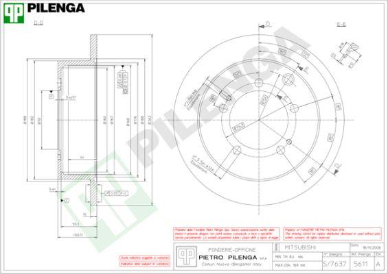 Pilenga 5611 - Гальмівний диск avtolavka.club