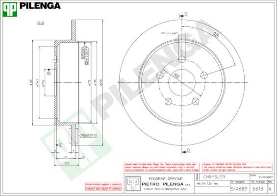 Pilenga 5613 - Гальмівний диск avtolavka.club