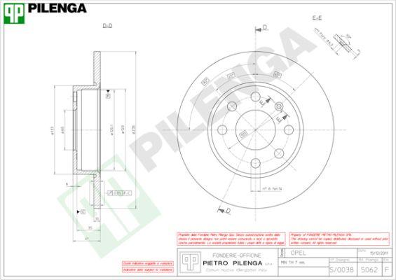 Pilenga 5062 - Гальмівний диск avtolavka.club