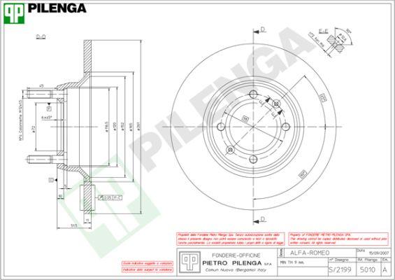 Pilenga 5010 - Гальмівний диск avtolavka.club